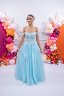 Pink blue tulle ballgown, photo 4