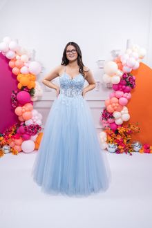ballgown tulle pale blue, photo 1