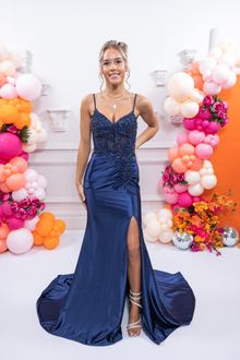 navy blue prom dress, photo 1