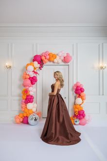 chocolate brown prom dress, photo 2