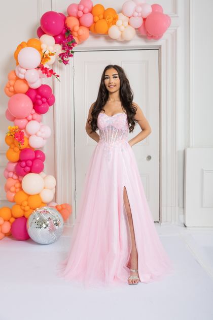 Pink a-line dress