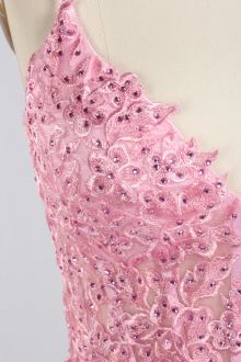 pink waterfall prom dress, photo 2