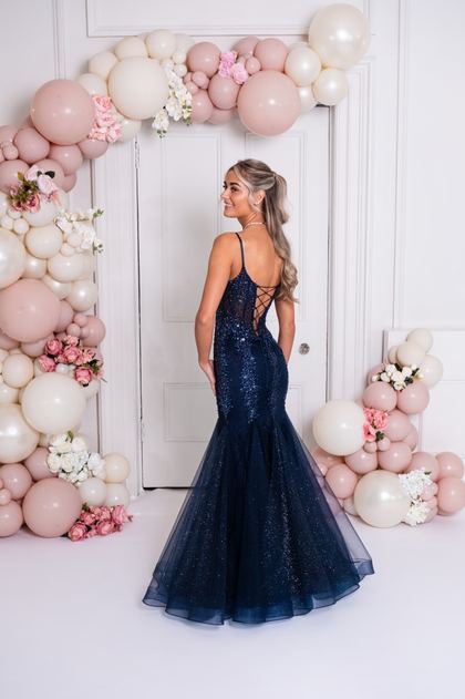 Navy blue prom dress
