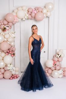 Navy blue prom dress, photo 2